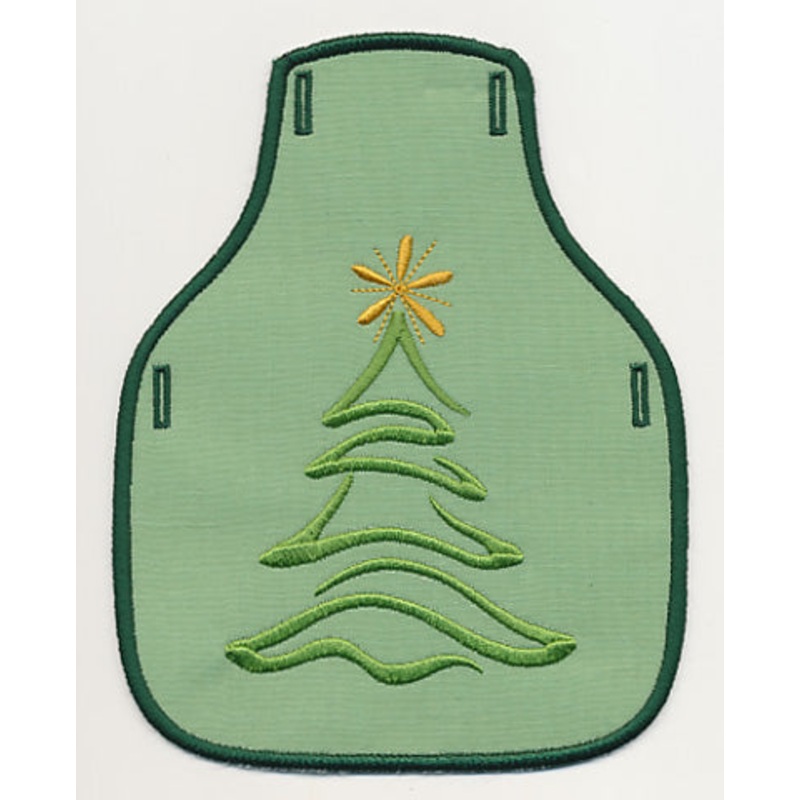 Christmas Tree Bottle Apron (In-the-Hoop)