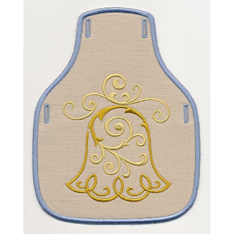 Fa La La Filigree Bell Bottle Apron (In-the-Hoop)