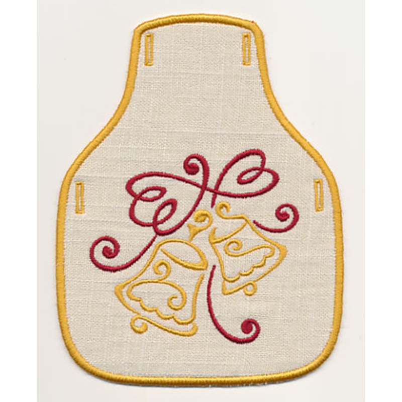 Fa La La Filigree Bells Bottle Apron (In-the-Hoop)