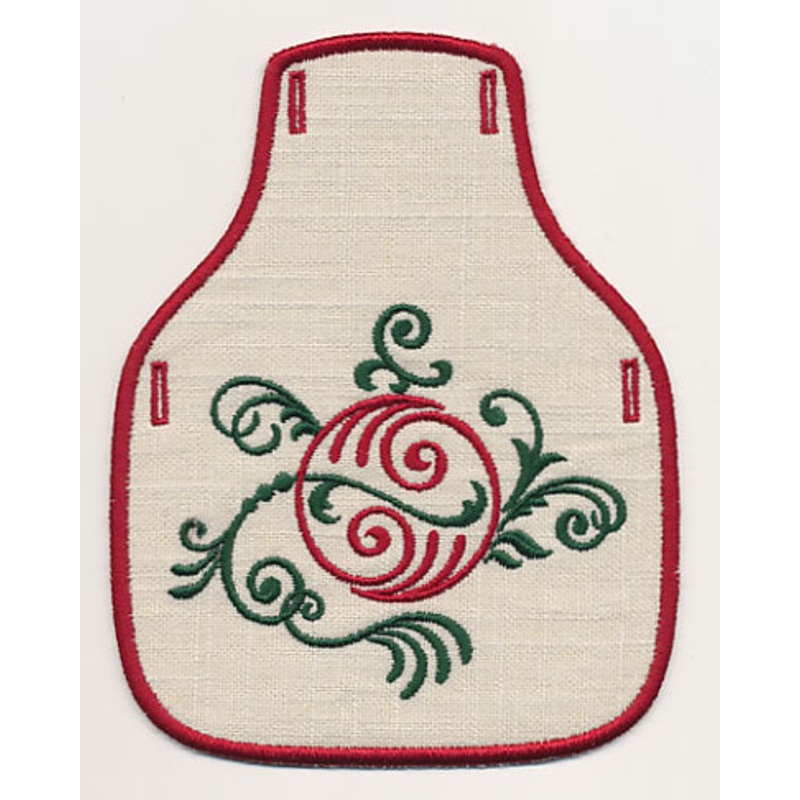 Fa La La Filigree Bottle Apron 1 (In-the-Hoop)