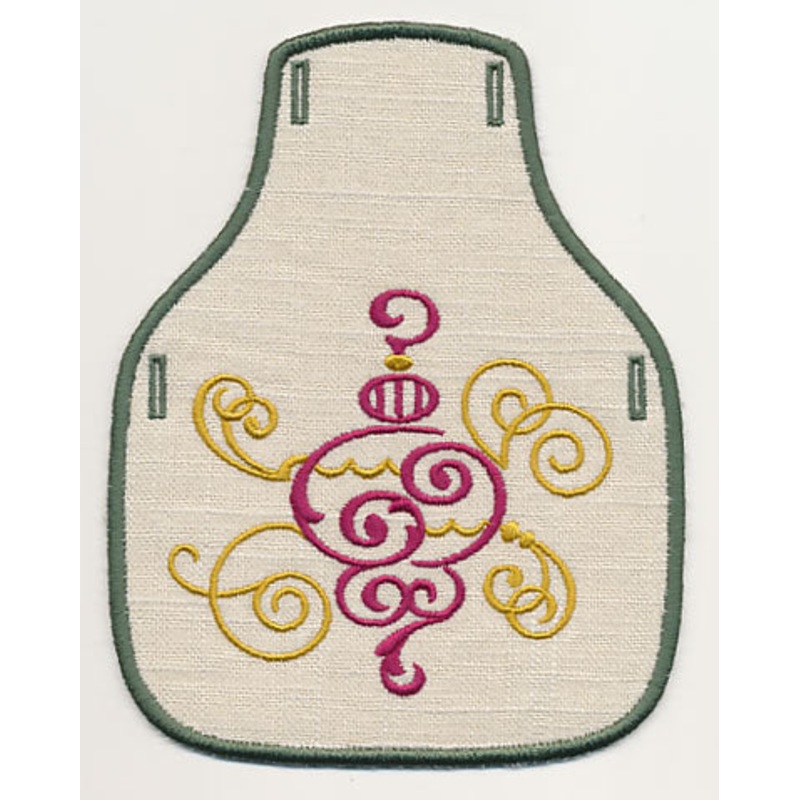 Fa La La Filigree Bottle Apron 5 (In-the-Hoop)