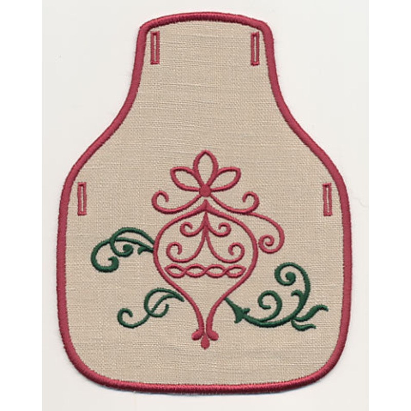 Fa La La Filigree Bottle Apron 6 (In-the-Hoop)
