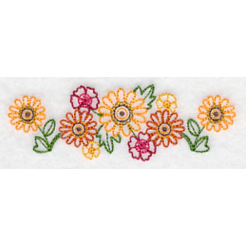 Fall Flower Border (Vintage)|1.3″ x 3.86″ / 32.92mm x 97.94mm