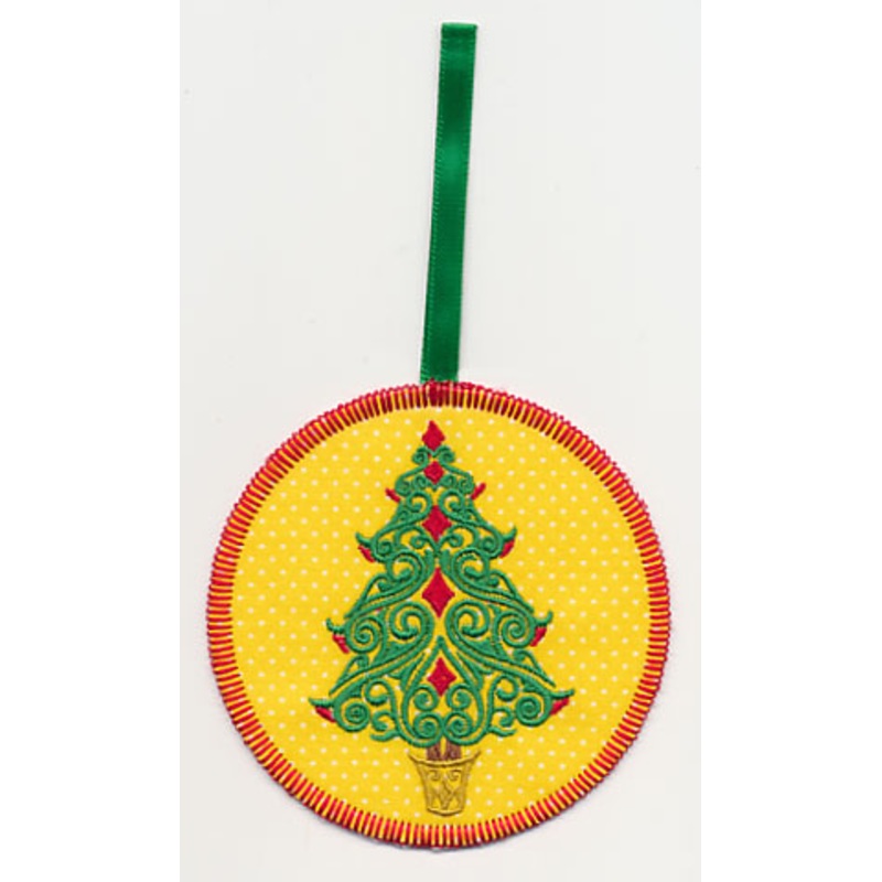 Festive Filigree Tree 1 Ornament (In-the-Hoop)