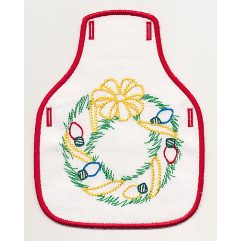 Light Bright Wreath Bottle Apron (In-the-Hoop)