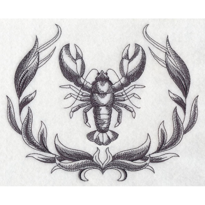 Lobster Wreath|6.43″ x 7.8″ / 163.32mm x 198.12mm|5.85″ x 7.1″ / 148.59mm x 180.34mm|4.85″ x 5.88″ / 123.19mm x 149.35mm|All Sizes