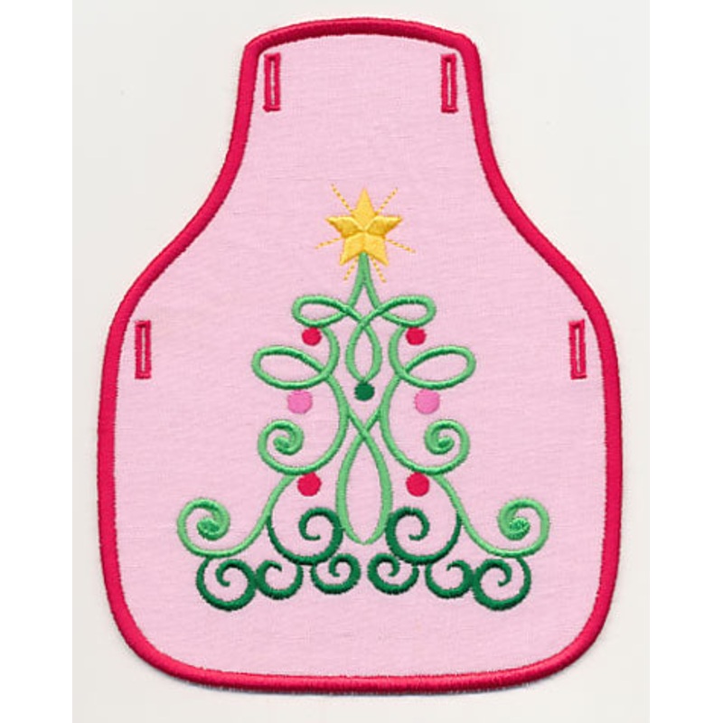 Trim the Tree with Filigree Bottle Apron (In-the-Hoop)