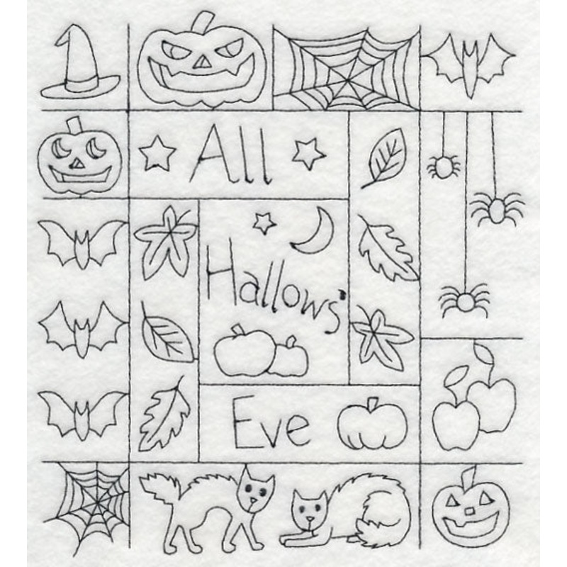All Hallow’s Eve Shadow Box (Blackwork)