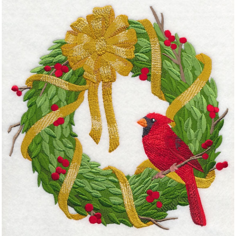 Christmas Cardinal Wreath|7.81″ x 7.71″ / 198.36mm x 195.81mm|7″ x 6.9″ / 177.69mm x 175.38mm|5.9″ x 5.82″ / 149.91mm x 147.94mm|4.92″ x 4.85″ / 124.95mm x 123.31mm|All Sizes