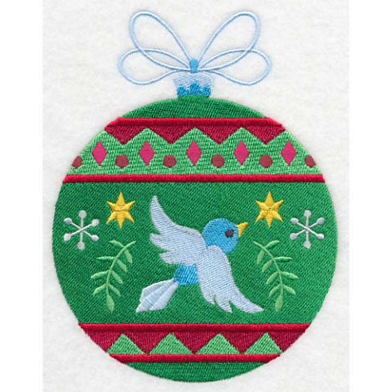 Christmas Ornament with Bluebird