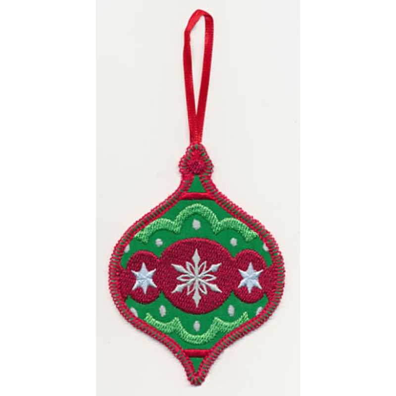 Christmas Ornament with Snowflake (In-the-Hoop)