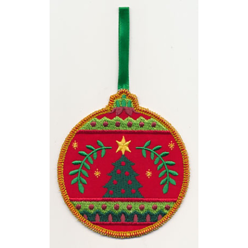 Christmas Ornament with Tree (In-the-Hoop)