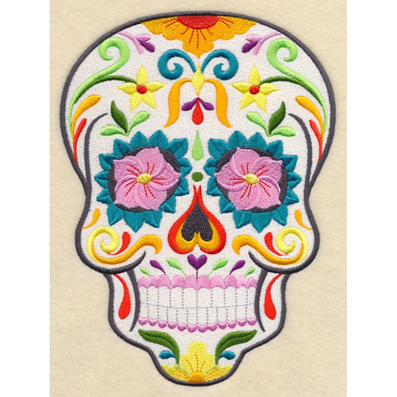 Flor Bonita Sugar Skull|7.83″ x 5.81″ / 198.81mm x 147.68mm|6.55″ x 4.87″ / 166.36mm x 123.61mm|3.88″ x 2.89″ / 98.58mm x 73.32mm|All Sizes