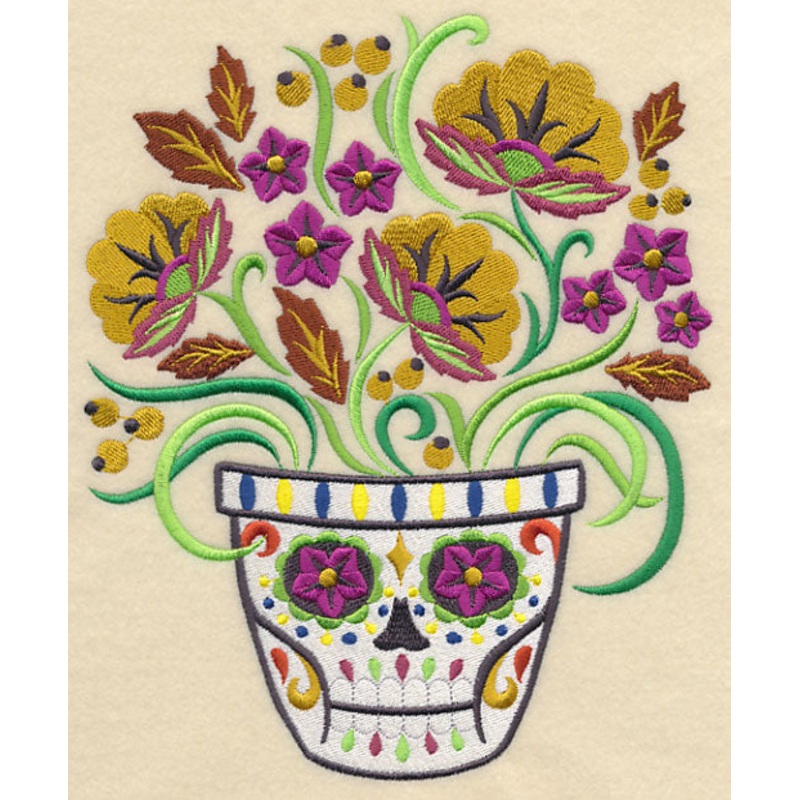 Frightful Flowers in Sugar Skull