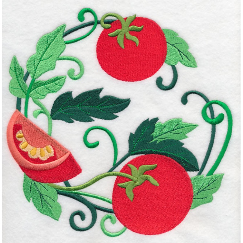 Tomato Wreath|7.81″ x 7.8″ / 198.38mm x 198.19mm|6.9″ x 6.89″ / 175.23mm x 175.07mm|5.87″ x 5.86″ / 149.04mm x 148.82mm|4.87″ x 4.86″ / 123.68mm x 123.56mm|3.87″ x 3.86″ / 98.21mm x 98.04mm|All Sizes