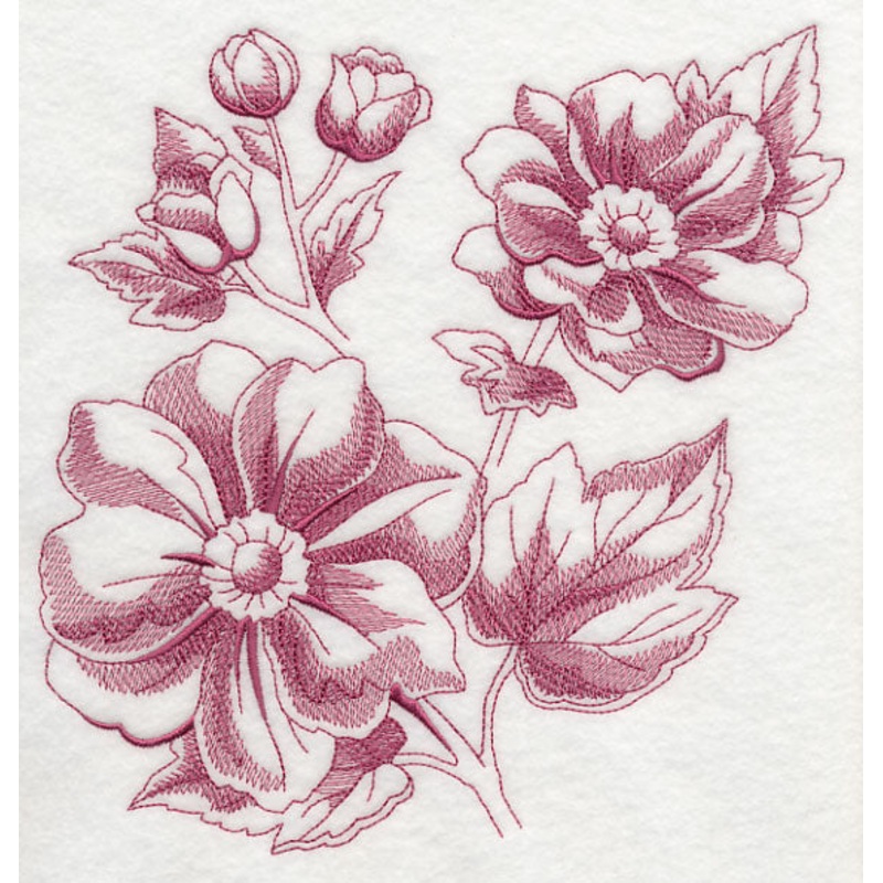 Anemone Botanical (Toile)|7.78″ x 7.76″ / 197.54mm x 197.21mm|6.89″ x 6.88″ / 174.99mm x 174.7mm|5.81″ x 5.81″ / 147.69mm x 147.45mm|4.85″ x 4.85″ / 123.25mm x 123.12mm|3.85″ x 3.85″ / 97.8mm x 97.69mm|All Sizes