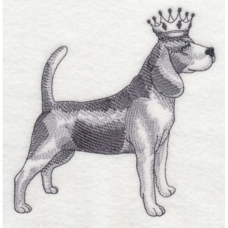 Beagle in Crown|5.86″ x 5.88″ / 148.72mm x 149.35mm|4.86″ x 4.88″ / 123.52mm x 124mm|3.83″ x 3.85″ / 97.29mm x 97.73mm|All Sizes
