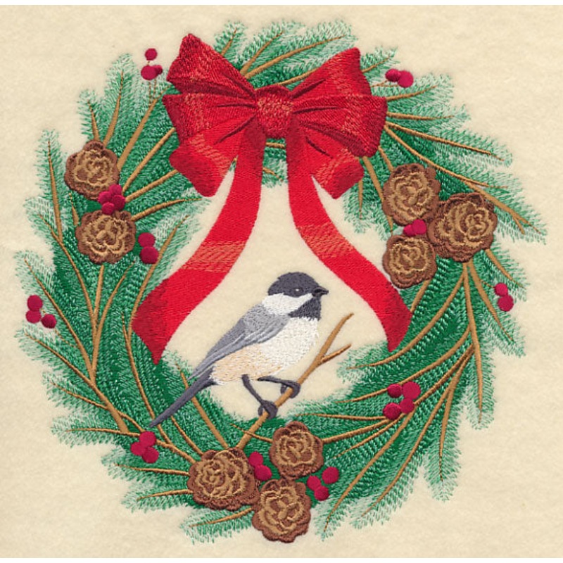Chickadee-dee Christmas Wreath