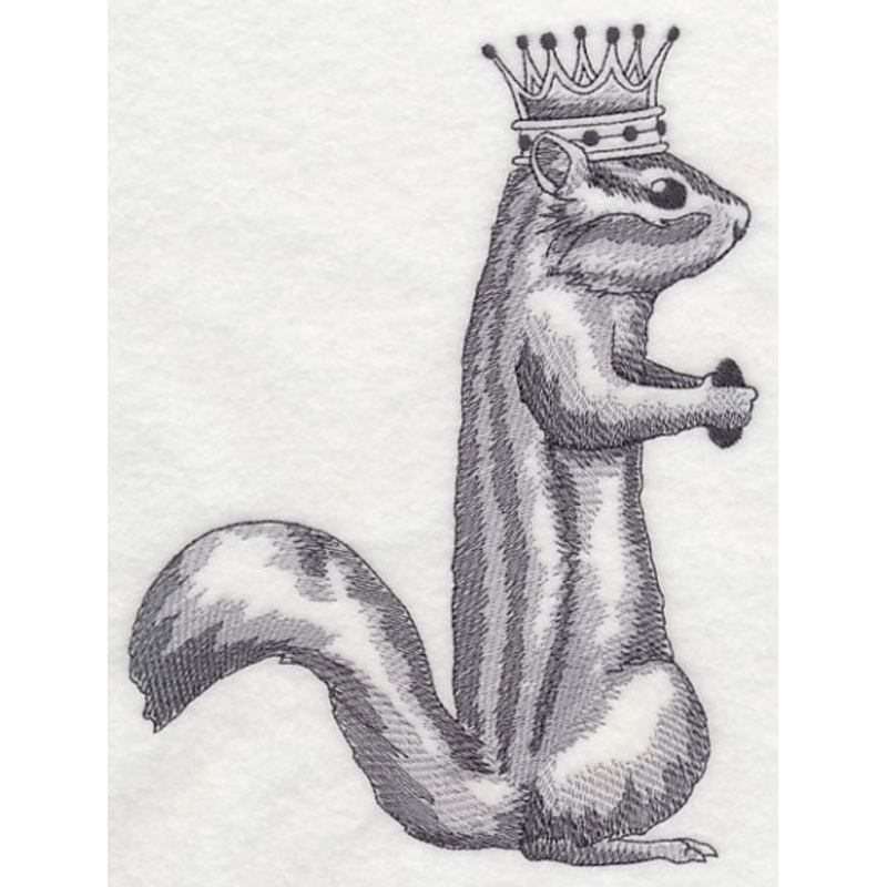 Chipmunk in Crown|7.7″ x 5.85″ / 195.46mm x 148.57mm|6.38″ x 4.85″ / 162.03mm x 123.11mm|3.85″ x 2.92″ / 97.79mm x 74.27mm|All Sizes