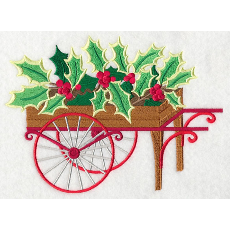 Christmas Flower Cart – Holly|5.72″ x 7.8″ / 145.36mm x 198.21mm|4.84″ x 6.6″ / 123.06mm x 167.74mm|All Sizes