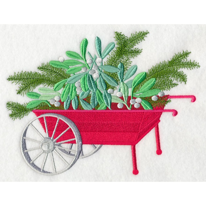 Christmas Flower Cart – Mistletoe
