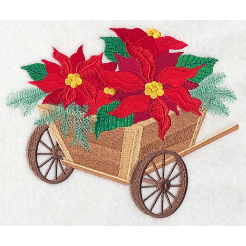 Christmas Flower Cart – Poinsettias