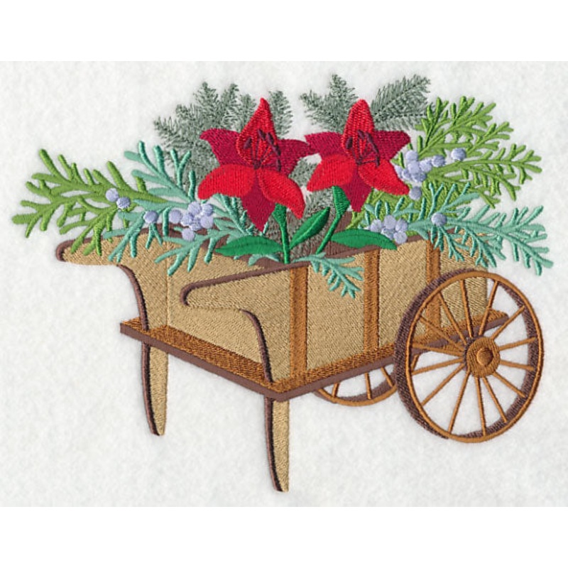 Christmas Flower Cart – Scarlet Lilies