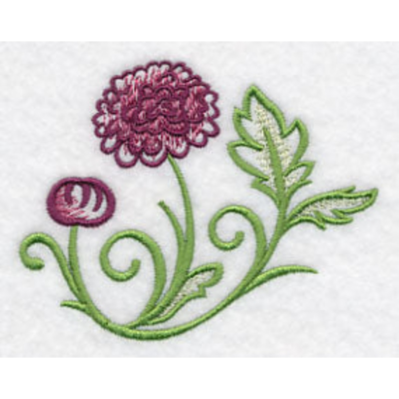 Chrysanthemums in Whimsy|2.8″ x 3.61″ / 71.15mm x 91.77mm