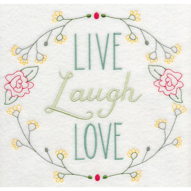 Live Laugh Love Wreath|7.3″ x 7.83″ / 185.33mm x 198.86mm|6.84″ x 7.34″ / 173.73mm x 186.41mm|5.84″ x 6.27″ / 148.34mm x 159.17mm|4.85″ x 5.2″ / 123.19mm x 132.18mm|3.59″ x 3.85″ / 91.13mm x 97.78mm|All Sizes