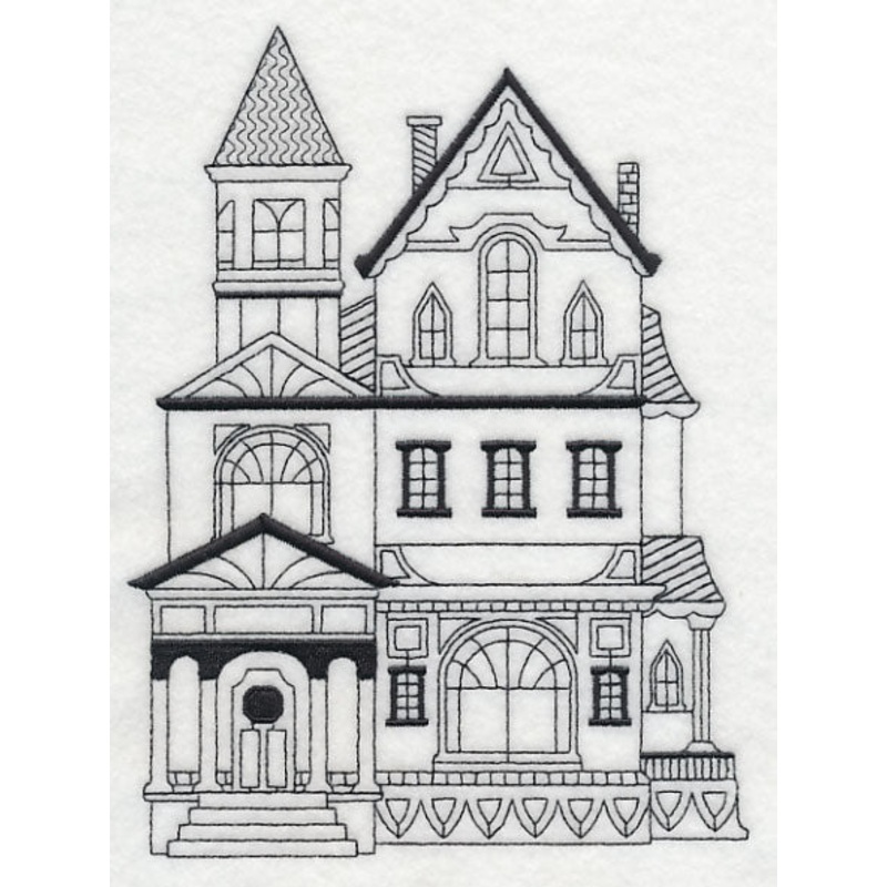 Victorian Mansfield House (Blackwork)