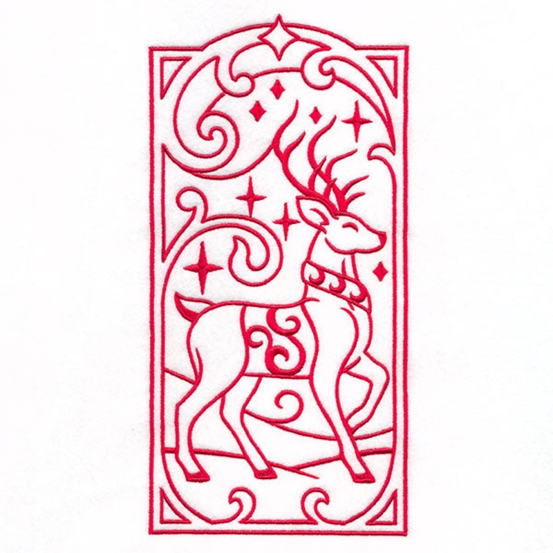 Art Deco Christmas – Reindeer 1 Panel