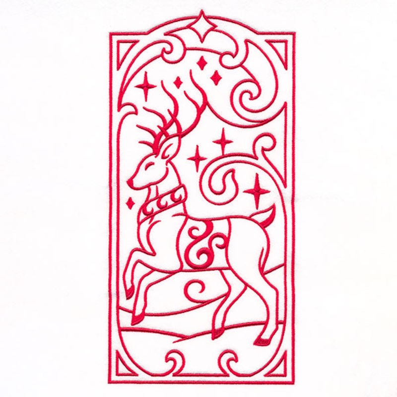 Art Deco Christmas – Reindeer 2 Panel