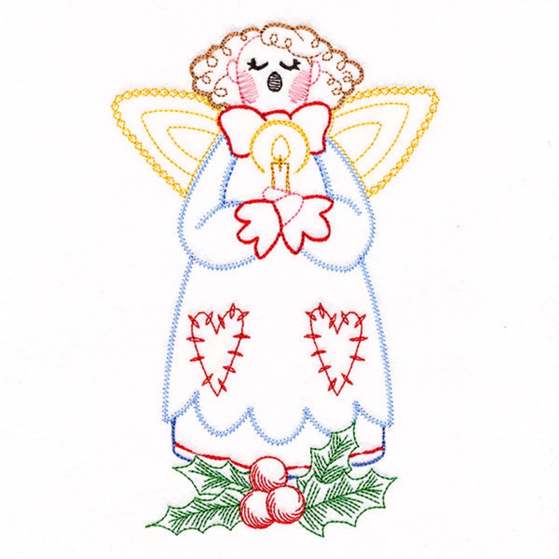 Caroling Angel 1|6.85″ x 4.4″ / 173.91mm x 111.63mm|3.9″ x 2.5″ / 98.96mm x 63.49mm|All Sizes