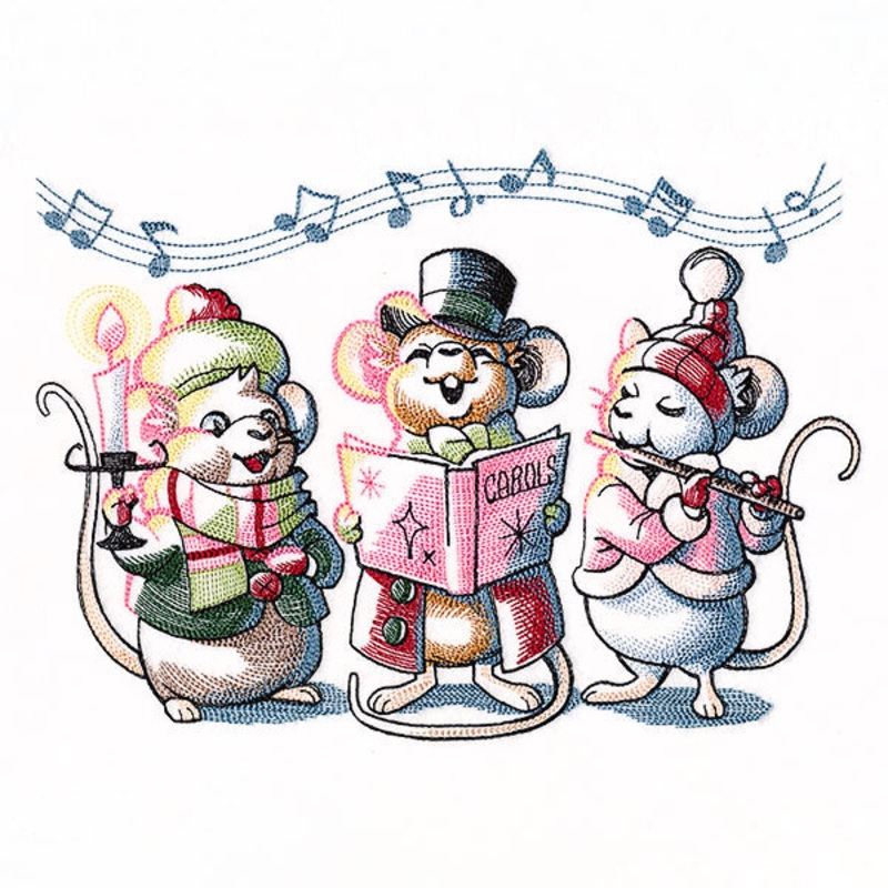 Caroling Christmas Mice Trio|6.85″ x 9.47″ / 173.99mm x 240.44mm|5.64″ x 7.8″ / 143.33mm x 198.04mm|4.85″ x 6.7″ / 123.19mm x 170.22mm|All Sizes