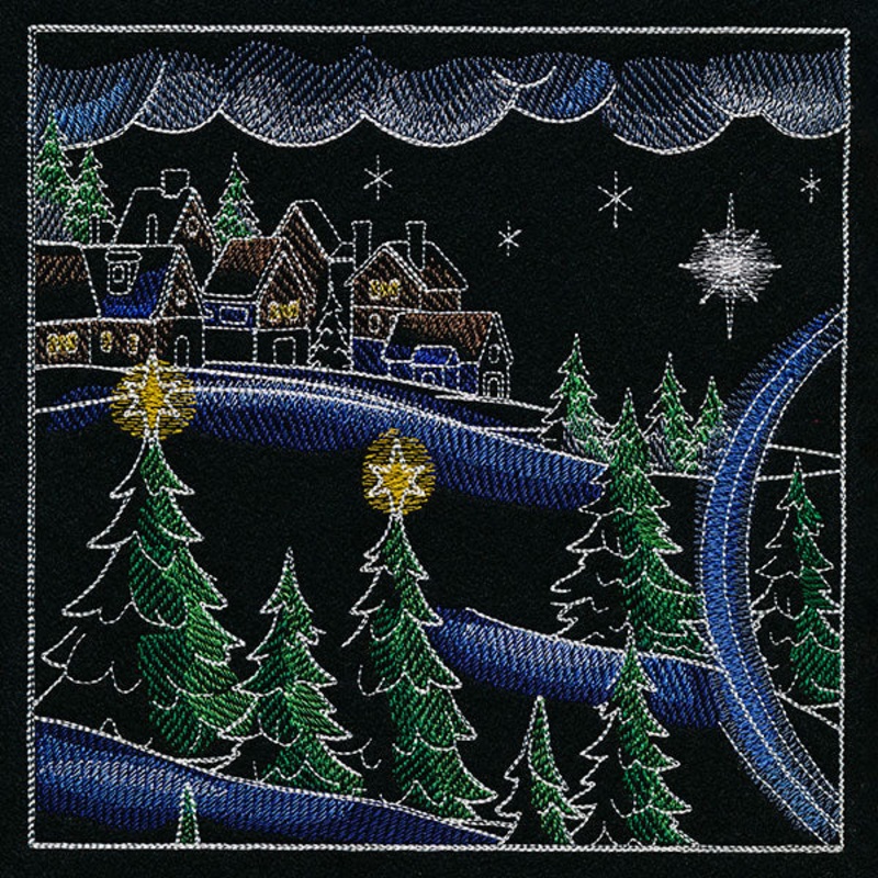 Christmas Express Train Scene Panel 1