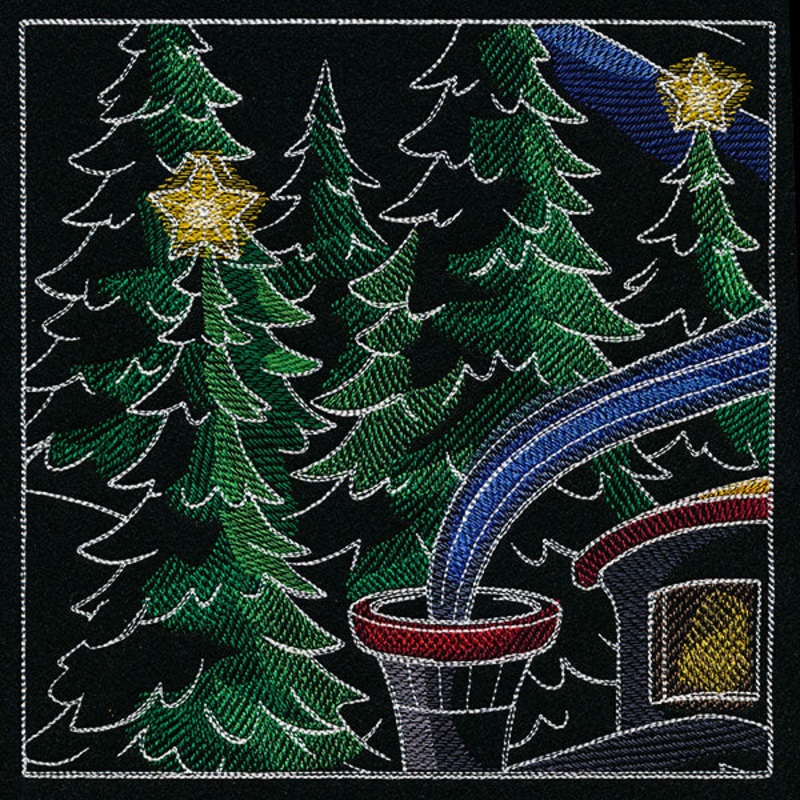 Christmas Express Train Scene Panel 3