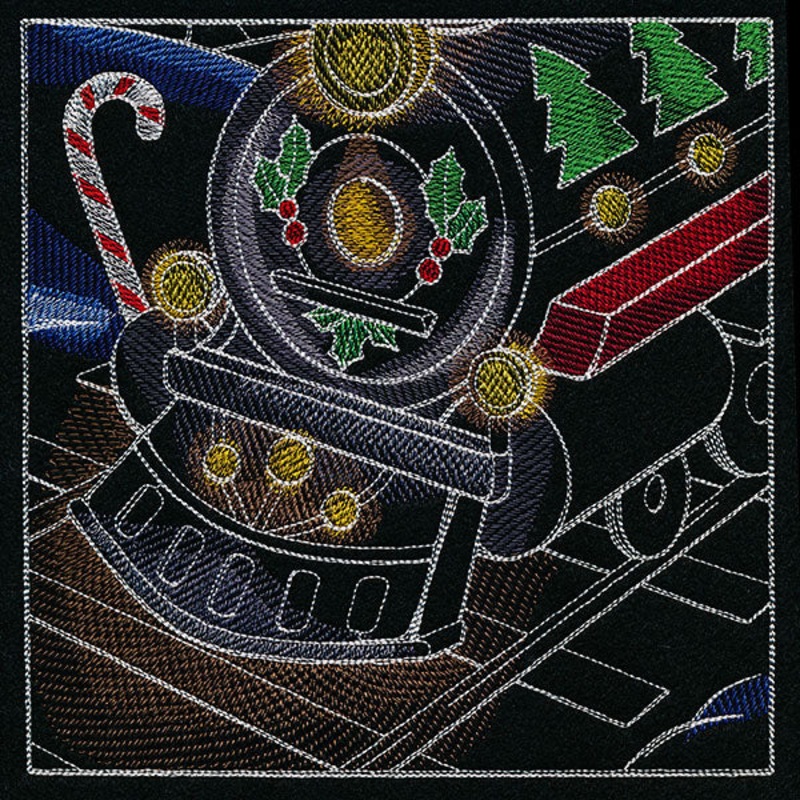 Christmas Express Train Scene Panel 5