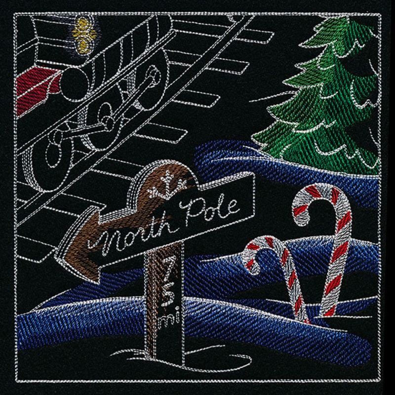 Christmas Express Train Scene Panel 6