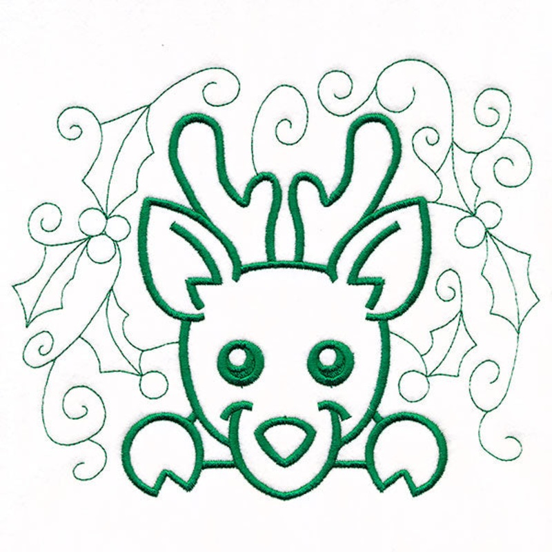 Christmas Peeking Doodles – Reindeer