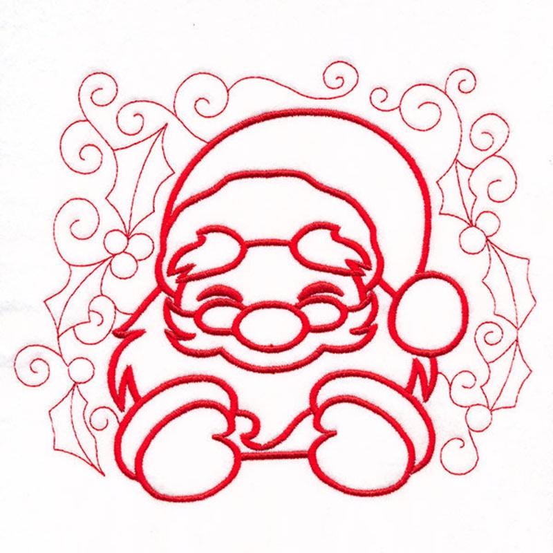 Christmas Peeking Doodles – Santa