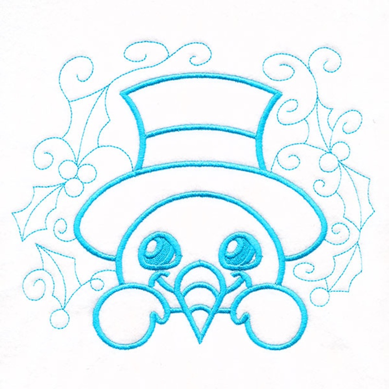 Christmas Peeking Doodles – Snowman
