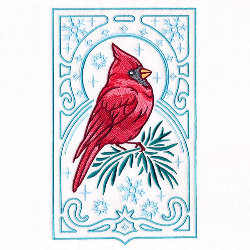 Elegant Winter Bird Panel – Cardinal