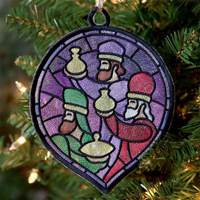 Stained Glass Nativity Ornament – Wise Men