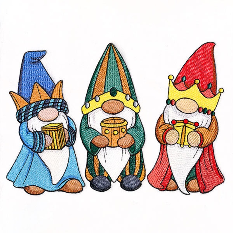 Three Wisemen Gnomes Trio|6.87″ x 9.8″ / 174.52mm x 249.02mm|5.45″ x 7.77″ / 138.46mm x 197.43mm|4.79″ x 6.84″ / 121.67mm x 173.64mm|All Sizes