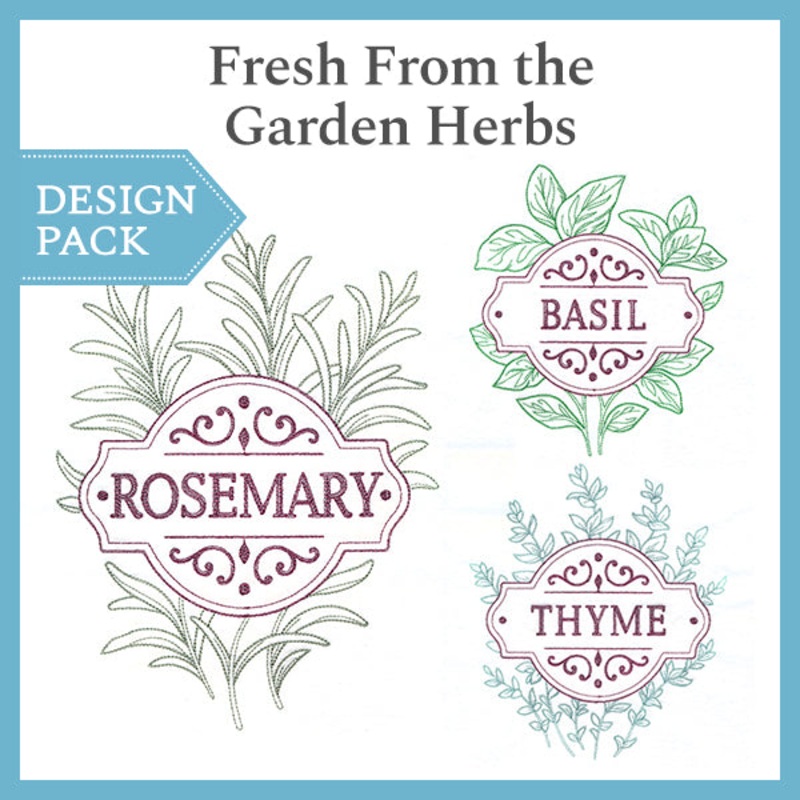 A Fresh From the Garden Herbs Design Pack