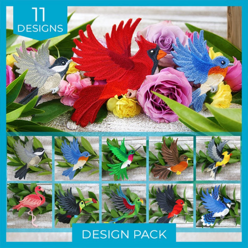 Free-Flying Birds (In-the-Hoop) Design Pack