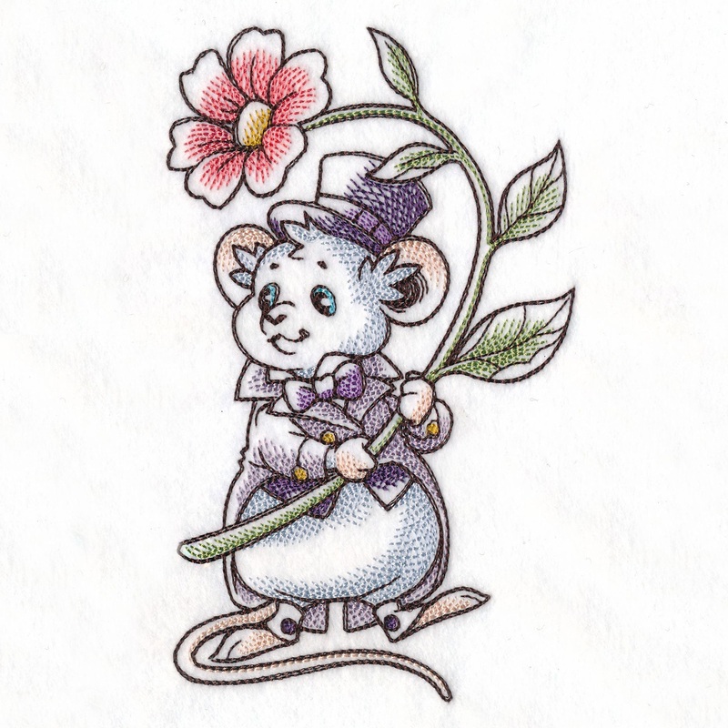 Wedding Mice with Flowers – Groom