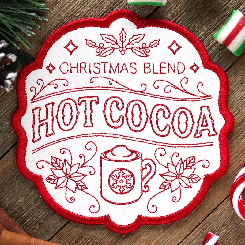 Christmas Market Coaster – Hot Cocoa
