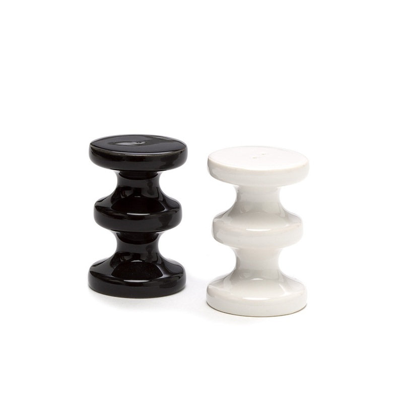 India Mahdavi – Bishop Salt and Pepper Shakers, Blanc & Noir