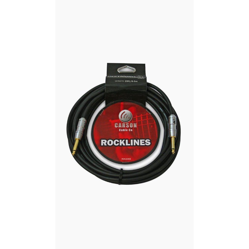 Carson Rocklines Guitar Lead 20ft Straight to Angle